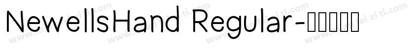 NewellsHand Regular字体转换